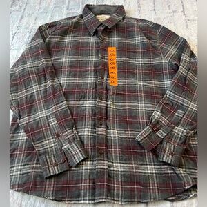 NEW XXL Original Weatherproof Vintage Men’s Plaid Flannel Long Sleeve Shirt NWT